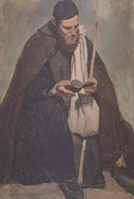 Jean Baptiste Camille  Corot Moine italien assis (mk11) France oil painting art